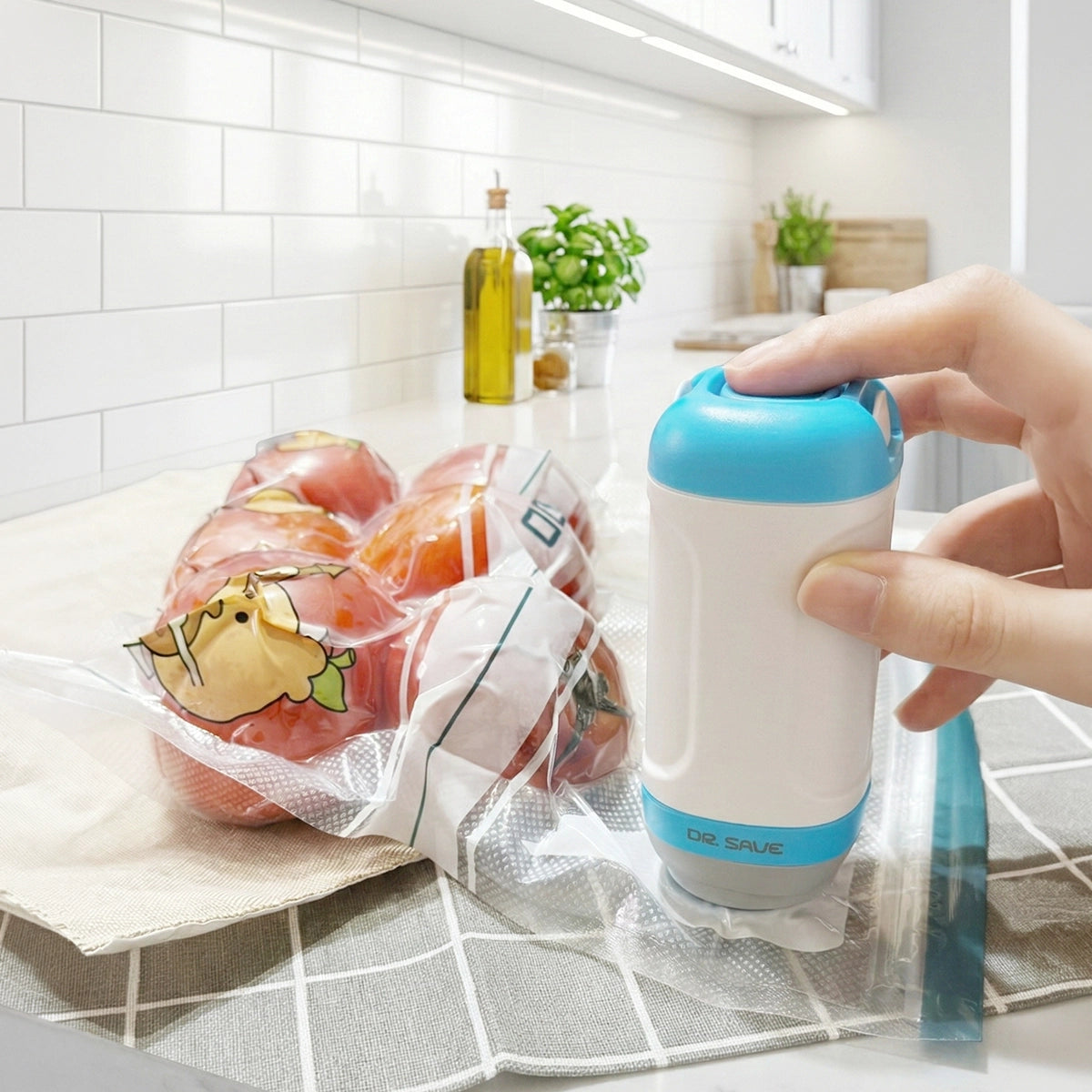DR. SAVE UNO Battery-Operated Mini Vacuum Pump for Storage Bags