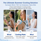 Portable Misting Fan with Cooling Plate
