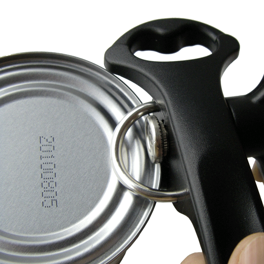 Lantana 2 in 1 Safety/Smooth Edge Tin Can Opener & Bottle Opener - Black/Stainless Steel