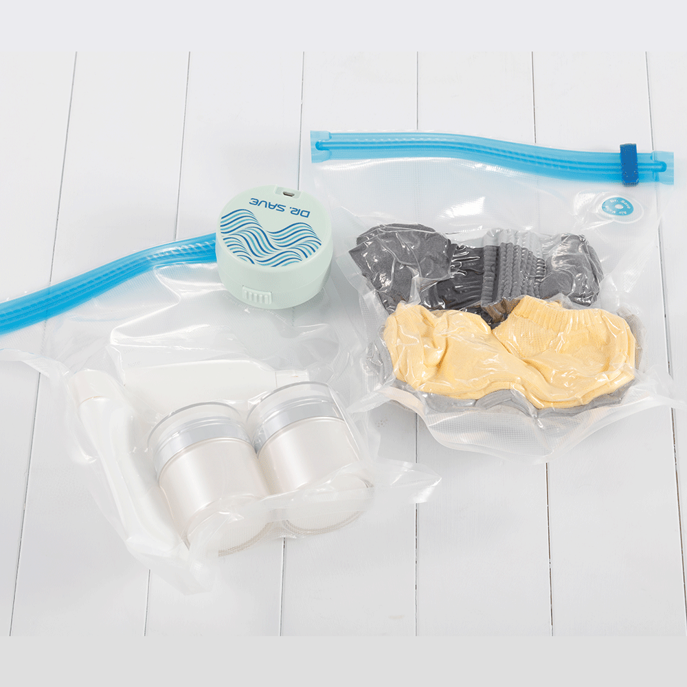 自動充電式真空パック機+エアーポンプ 衣類収納セット