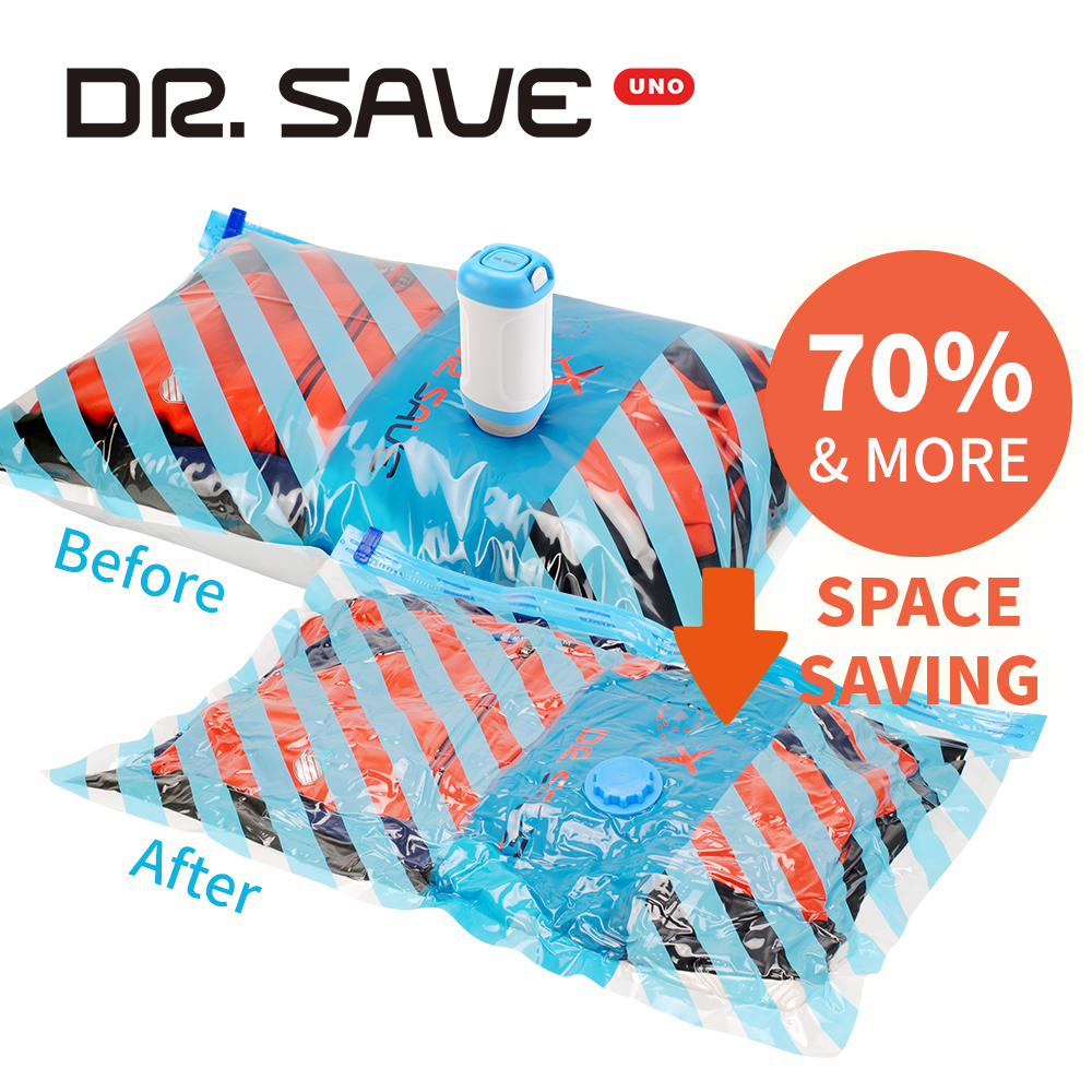 DR. SAVE UNO 電池式真空パック機＋圧縮袋(大、小１枚ずつ)＋食品保存袋 (5枚)