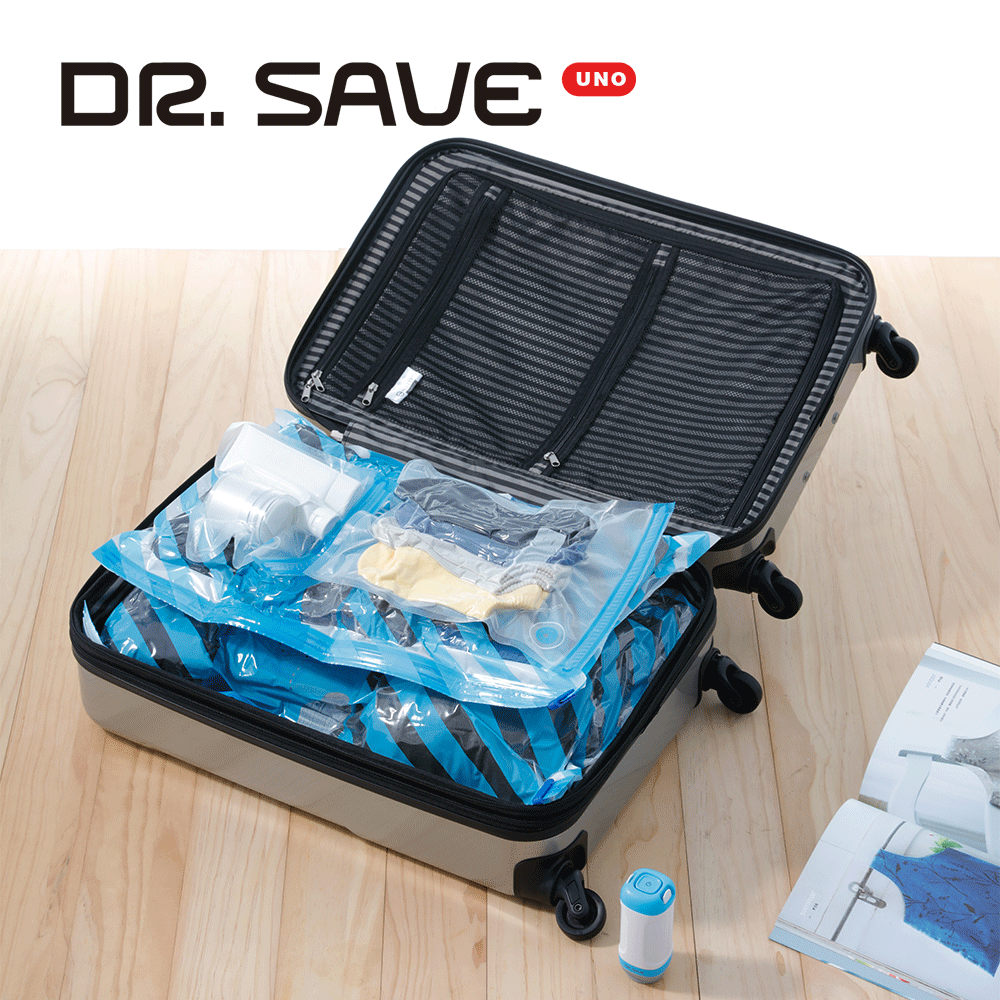 DR. SAVE UNO 電池式真空パック機＋圧縮袋(大、小１枚ずつ)＋食品保存袋 (5枚)