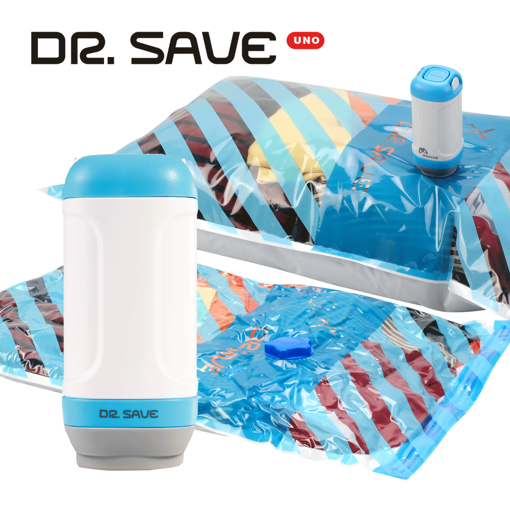 DR. SAVE UNO 電池式真空パック機＋圧縮袋(大、小１枚ずつ)＋食品保存袋 (5枚)